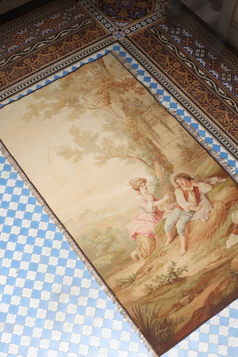 Lot 92 - ☘ An Aubusson tapestry