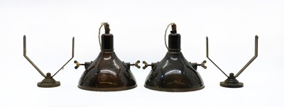 Lot 283 - A pair of Holophane ceiling lights