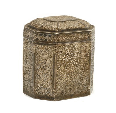 Lot 33 - An Indian silver tea caddy