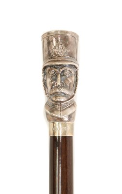 Lot 27A - A modern silver-mounted walking cane