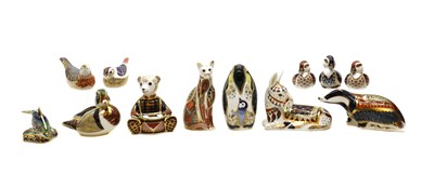 Lot 170 - A collection of Royal Crown Derby porcelain paperweights