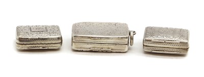 Lot 122 - A group of three silver vinaigrettes