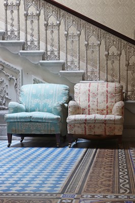 Lot 148 - ☘ A pair of 'Bridgewater' armchairs by Howard & Sons Ltd.