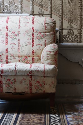 Lot 148 - ☘ A pair of 'Bridgewater' armchairs by Howard & Sons Ltd.