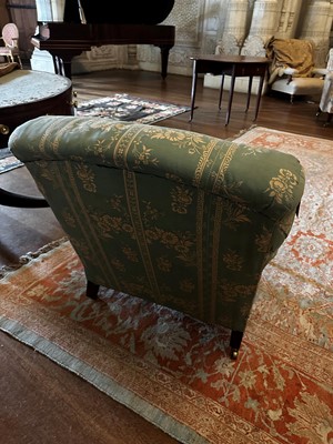 Lot 148 - ☘ A pair of 'Bridgewater' armchairs by Howard & Sons Ltd.