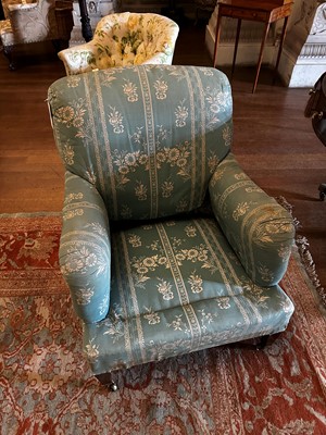 Lot 148 - ☘ A pair of 'Bridgewater' armchairs by Howard & Sons Ltd.