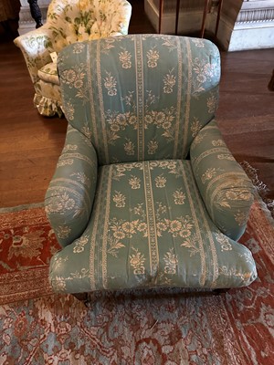 Lot 148 - ☘ A pair of 'Bridgewater' armchairs by Howard & Sons Ltd.