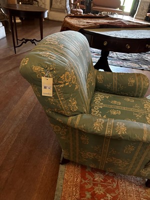 Lot 148 - ☘ A pair of 'Bridgewater' armchairs by Howard & Sons Ltd.