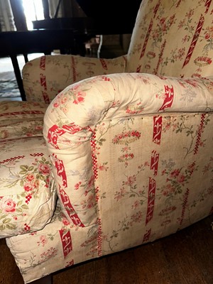 Lot 148 - ☘ A pair of 'Bridgewater' armchairs by Howard & Sons Ltd.