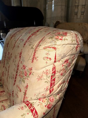 Lot 148 - ☘ A pair of 'Bridgewater' armchairs by Howard & Sons Ltd.