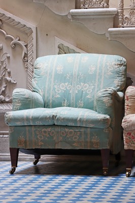 Lot 148 - ☘ A pair of 'Bridgewater' armchairs by Howard & Sons Ltd.