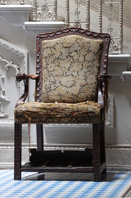 Lot 8 - ☘ A George II mahogany master's chair