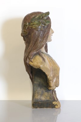 Lot 151 - A German Art Nouveau terracotta bust