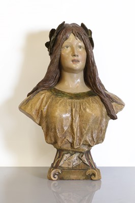 Lot 151 - A German Art Nouveau terracotta bust