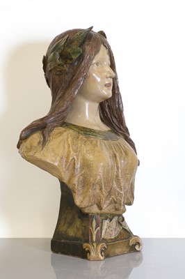 Lot 151 - A German Art Nouveau terracotta bust