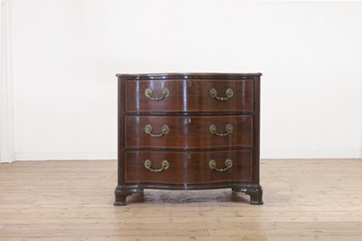 Lot 148 - A George III mahogany serpentine commode