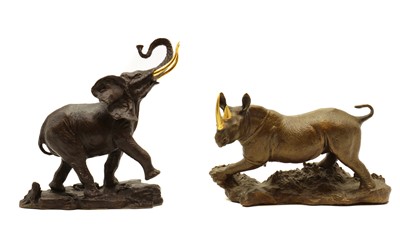 Lot 230 - Two Franklin Mint bronze figures