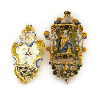 Lot 78 - An Italian Maiolica wall font