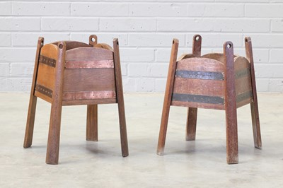 Lot 446 - A pair of Arts and Crafts oak planters