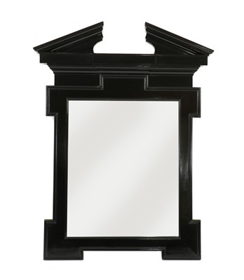 Lot 514 - A Regency style lacquered wall mirror