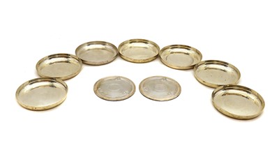Lot 91 - A group of seven silver coasters