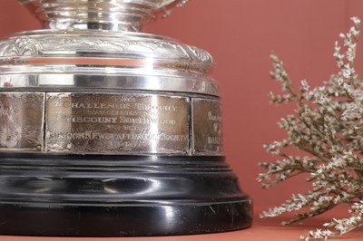 Lot 72 - A large Victorian silver golfing cup and cover