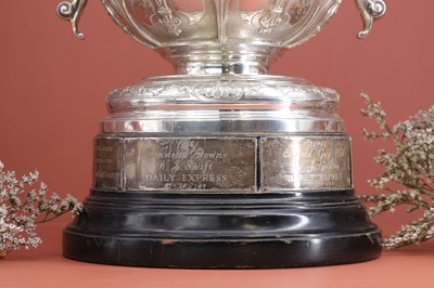 Lot 72 - A large Victorian silver golfing cup and cover