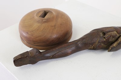 Lot 252 - An ancient Egyptian carved wooden figure in the Middle Kingdom-style