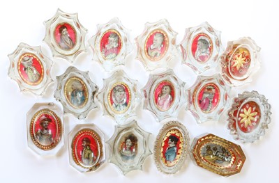 Lot 185 - A group of Bohemian cased, enamelled and gilt glass salts