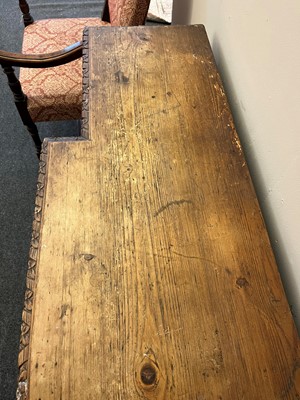 Lot 3 - A George II-style carved pine breakfront side cabinet