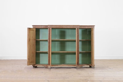 Lot 3 - A George II-style carved pine breakfront side cabinet