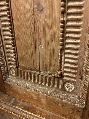 Lot 3 - A George II-style carved pine breakfront side cabinet