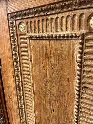 Lot 3 - A George II-style carved pine breakfront side cabinet