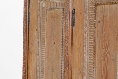 Lot 3 - A George II-style carved pine breakfront side cabinet