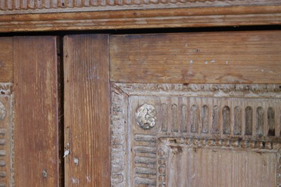 Lot 3 - A George II-style carved pine breakfront side cabinet