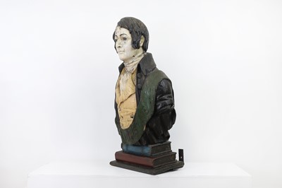 Lot 1 - A carved and painted wooden trade sign