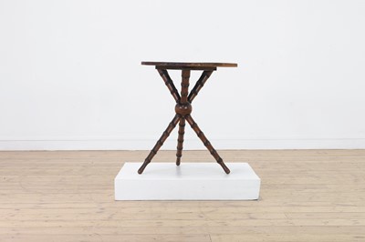Lot 18 - A Victorian walnut and pine gypsy table