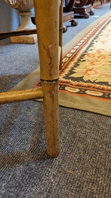 Lot 51 - Two Regency faux bamboo painted open armchairs
