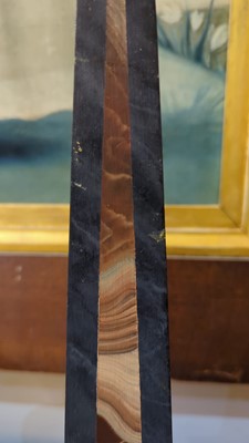 Lot 35 - A pair of simulated pietra dura obelisks