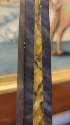 Lot 35 - A pair of simulated pietra dura obelisks