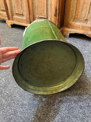 Lot 54 - A toleware and painted wastepaper basket