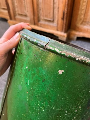 Lot 54 - A toleware and painted wastepaper basket