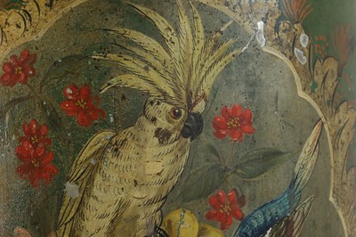 Lot 54 - A toleware and painted wastepaper basket