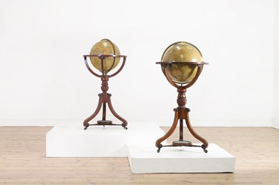 Lot 52 - A pair of terrestrial and celestial library globes by J & W Cary