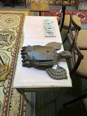 Lot 33 - An early oak architectural fragment