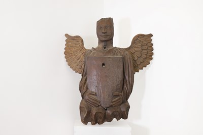 Lot 33 - An early oak architectural fragment