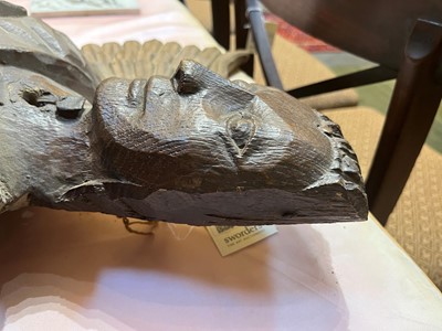 Lot 33 - An early oak architectural fragment