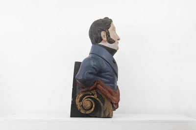 Lot 64 - A carved and painted figurehead