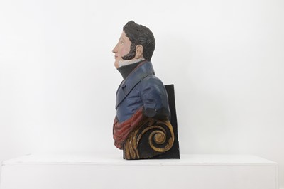 Lot 64 - A carved and painted figurehead