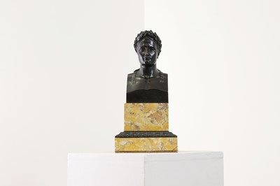 Lot 345 - A bronze bust of Napoleon